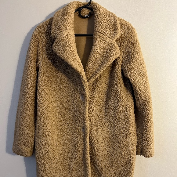 Fluffy teddy fleece tailored coat from Uniqlo - Picture 1 of 4